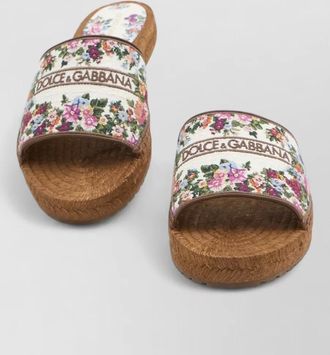 Dolce & Gabbana embroidered floral espadrille slides