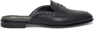 Santoni Granato Leather Mule in Black at Nordstrom, Size 10.5