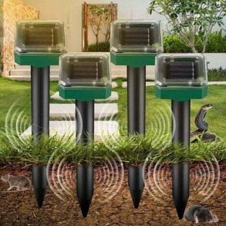OEM Paquete De 4 Repelentes Ultras&oacute;nicos Para Animales Ip65, Repelente Ultras&oacute;nico Solar Para Roedores De Jard&iacute;n, Repelente Solar Para Roedores Y Otros An