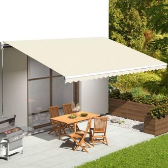 vidaXL Tela De Repuesto Para Toldo Crema 6x3,5 M Vidaxl