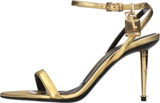 Tom Ford Schoenen, Dames, Geel, 35 EU, Leer, Padlock Naked Sandal