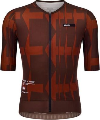 Santini Mads Pedersen Momentum Series S/S Jersey Velotrikot - Unisex | braun/rot