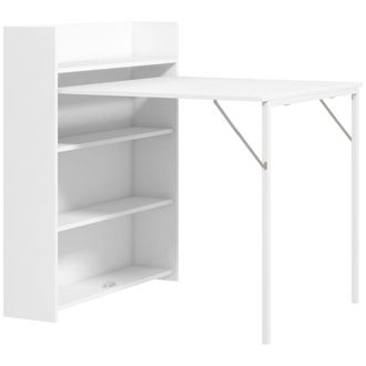 HOMCOM Mesa plegable comedor 78.5x91x93 cm blanco