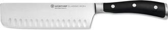W&uuml;sthof Classic Ikon 7 Inch Nakiri Knife with Hollow Edge