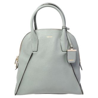 DKNY Dkny Powder Blue Leather Dome Satchel