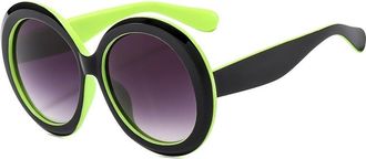 Generic Mens And Womens Large Frame Sunglasses Outdoor Vacation Commuter Sun Glasses(Green)