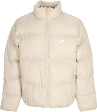 Nike High Collar Puffer Jacket - Heren - Outdoorjassen - Beige - XL - Polyester - Fitness
