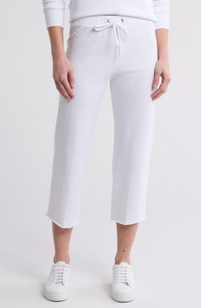 James Perse French Terry Raw Edge Sweatpants in White at Nordstrom Rack, Size 3 (Fits Like 8-10 Us)