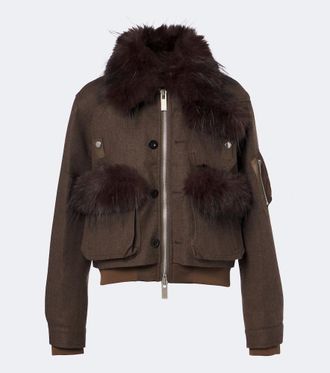 sacai Wool blouson jacket