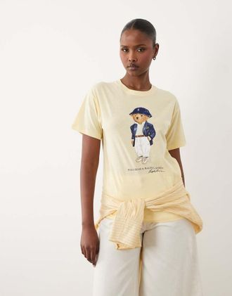 Polo Ralph Lauren T-shirt dritta Polo Bear gialla-Giallo