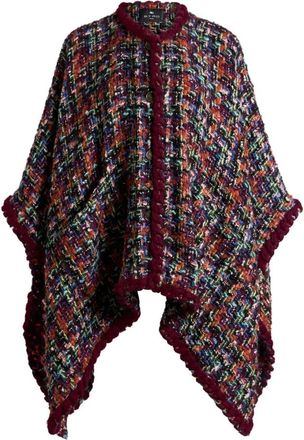 Etro Mantella con pompon - Dames - Ponchos - Veelkleurig - ONE Size - Jassen