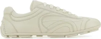 Prada Ivory Leather Sneakers