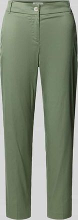 Christian Berg Slim Fit Stoffhose in verk&uuml;rzter Passform in Schilf, Gr&ouml;&szlig;e 34