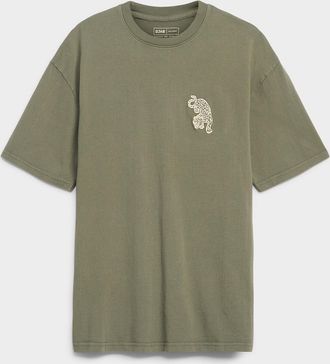 Djab Mens Fun embroidery faded T-shirt Regular fit