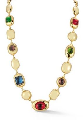 Chloe and Madison Multistone Necklace in Gold at Nordstrom Rack