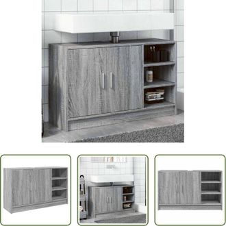 vidaXL Lavabo - Mobile Lavabo Grigio Sonoma 90x29x55 cm in Truciolare