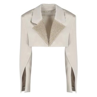 The Mannei Jassen, Dames, Beige, M, Marica Silk Blazer