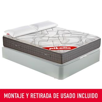 Pikolin Colch&oacute;n 150x190cm, canap&eacute; y almohada PIKOLIN Saturn Blanco Montaje