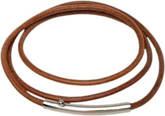 Herm&egrave;s Pre-owned Leren Riem - Dames - Vintage Sieraden - Bruin - ONE Size - Leer - Vintage