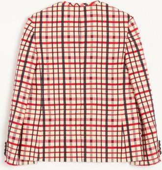 Valentino Giacca In Lana Motivo Check Finestrato Donna MULTICOLOR 36