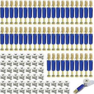 OEM 50 Conectores Exc&eacute;ntricos Para Muebles De 40 Mm, Conectores Para Muebles, Conectores Para Gabinetes, Tornillos Para Muebles, Con Leva Y Tornillo Exc&eacute;n