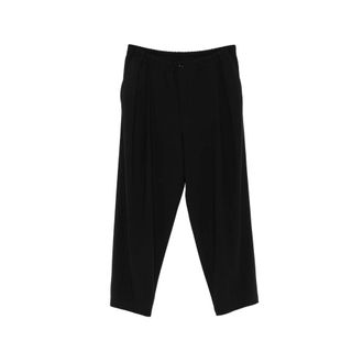 Giorgio Armani Elasticated-waistband Straight-leg Trousers
