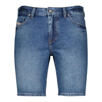 Diesel Heren, Korte broeken, Blauw, Maat: W28 Leer