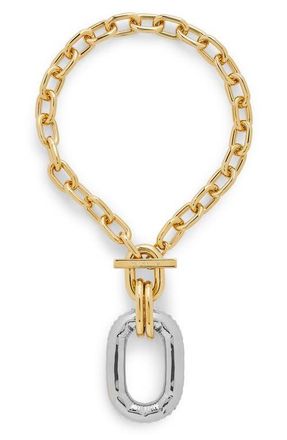 Paco Rabanne 2-Tone XL Link Necklace in M715 Gold/Silver at Nordstrom