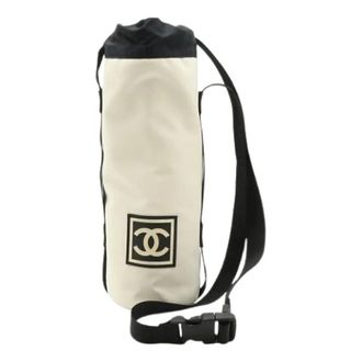 Chanel Pre-owned Cross Body Bags, female, Beige, Size: ONE SIZE Pre-owned Sport Line Nylon Bottle Shoulder Bag