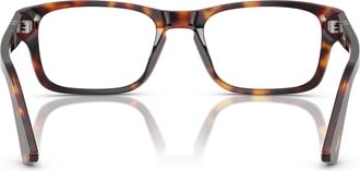 Persol 0po3364v Rectangular Acetate Eyeglasses with Tortoiseshell Pattern