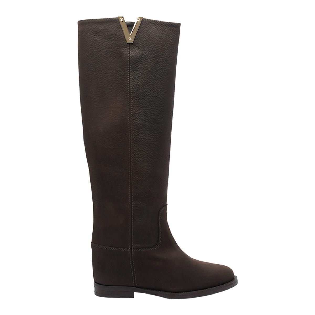 ブーツその他 Via Roma 15 Brown Tall Boots With Decorative Buckle Via Roma 15 Knee-high boots for Women | Online Sale up to 35