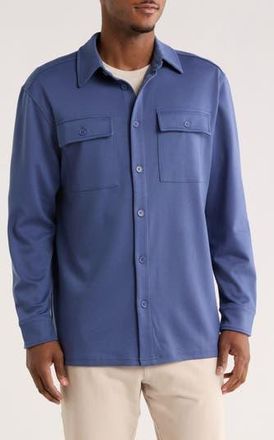 90 Degree by Reflex Reamy Textured Shacket in Olympian Blue at Nordstrom Rack, Size Xx-Large
