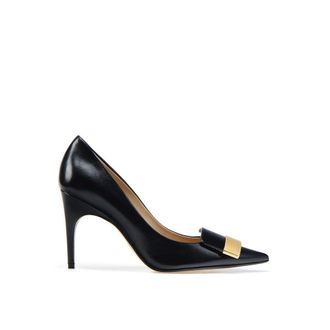 Sergio Rossi Black Calfskin High Heel Womens Pumps