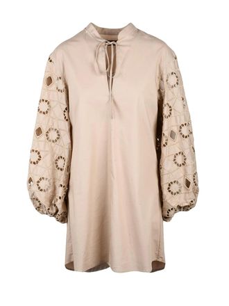 Dondup Cotton Tunic Dress - Beige