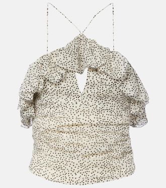 Isabel Marant Djimia halterneck cotton-blend top