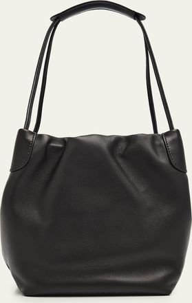 Loro Piana Bale Small Softy Leather Top-Handle Bucket Bag