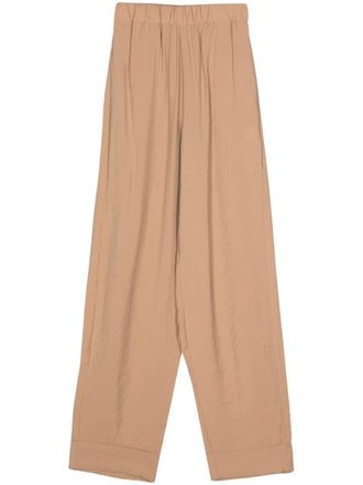 Blanca Vita elasticated-waist wide-leg trousers - Neutrals