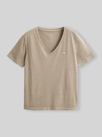 GANT Regular Fit T-Shirt aus Baumwoll-Mix in Sand, Gr&ouml;&szlig;e XXL