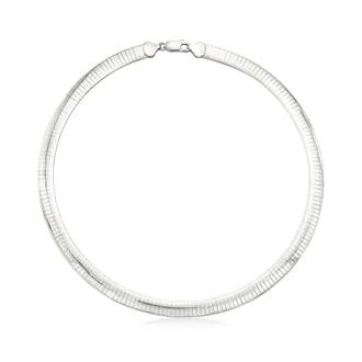 Ross-Simons Italian 8mm Sterling Silver Omega Necklace