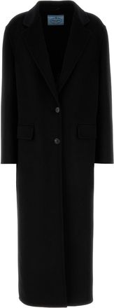 コート PRADA BLACK WOOL BLEND COAT Prada Double Breasted Coat Black Wool-Angora Size 40 | eBay