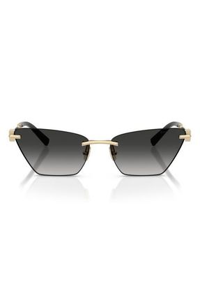 Tiffany & Co. 61mm Gradient Butterfly Sunglasses in Pale Gold/grey Gradient at Nordstrom