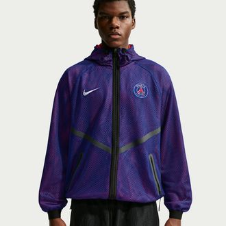 Nike Paris Saint-Germain Nike Mens Dri-FIT Soccer Anthem Jacket in Blue | IO4221-417