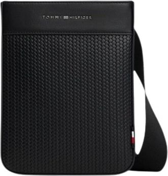 Tommy Hilfiger Messenger Bags, male, Black, Size: ONE SIZE Th Woven Mini Crossover