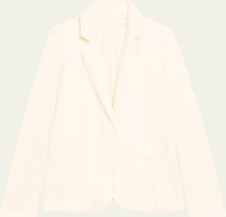 Majestic Filatures Stretch Linen One-Button Blazer