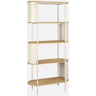 Sweeek Estanter&iacute;a De Biblioteca De Metal Curvado, 5 Niveles