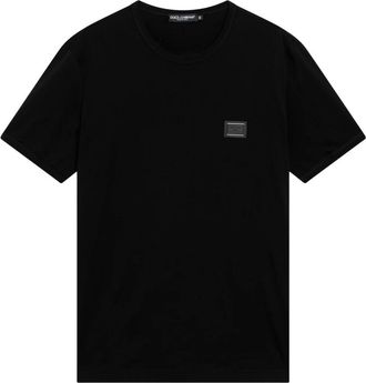 Dolce & Gabbana T-shirt M/Corta Girocollo - Heren - T-shirts - Zwart - S - Tops