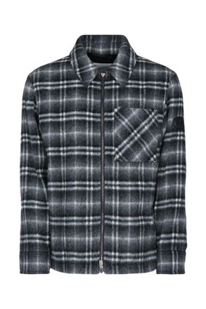 Burberry Grey Checked Shirt Jacket