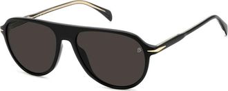 Eyewear by David Beckham Pilotzonnebril - unisex - Zonnebrillen - Zwart - 55 MM - Accessoires