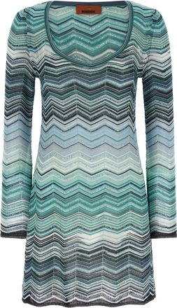 Missoni Green Chevron lam dress