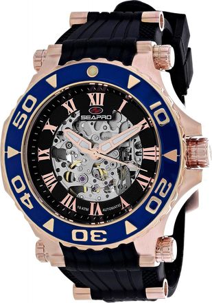 Seapro Mens Seaway Black Round 50mm